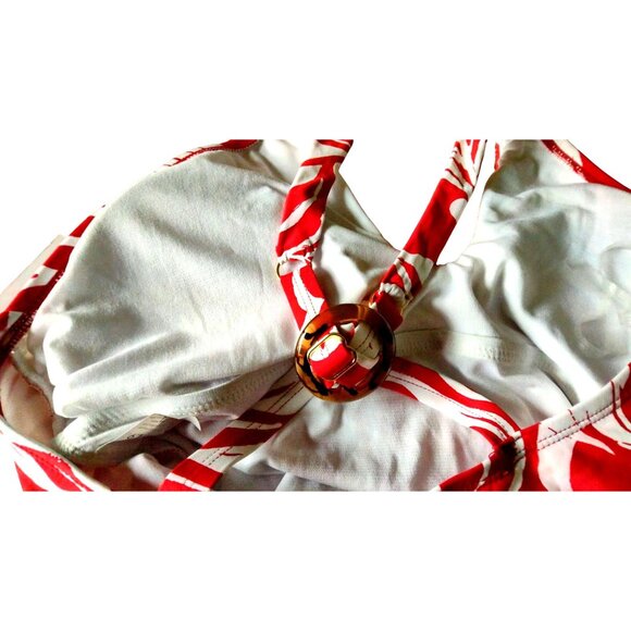 Apt. 9 Women's Petite Large Shadow Red Ring Keyhole One-Piece Bathing Suit NWT - Picture 13 of 13